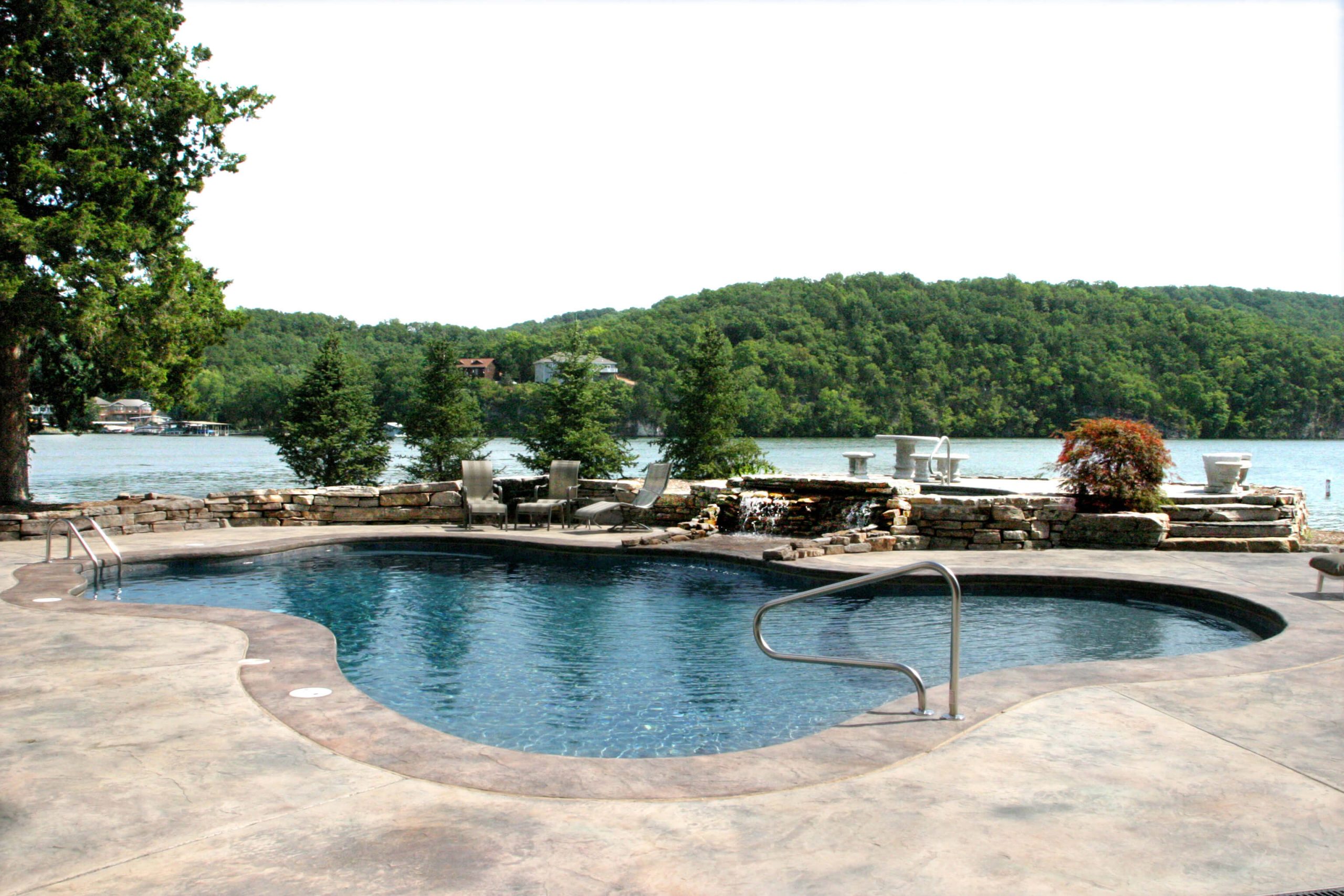 Cribb Concrete Pool Panoramic w_ Lake