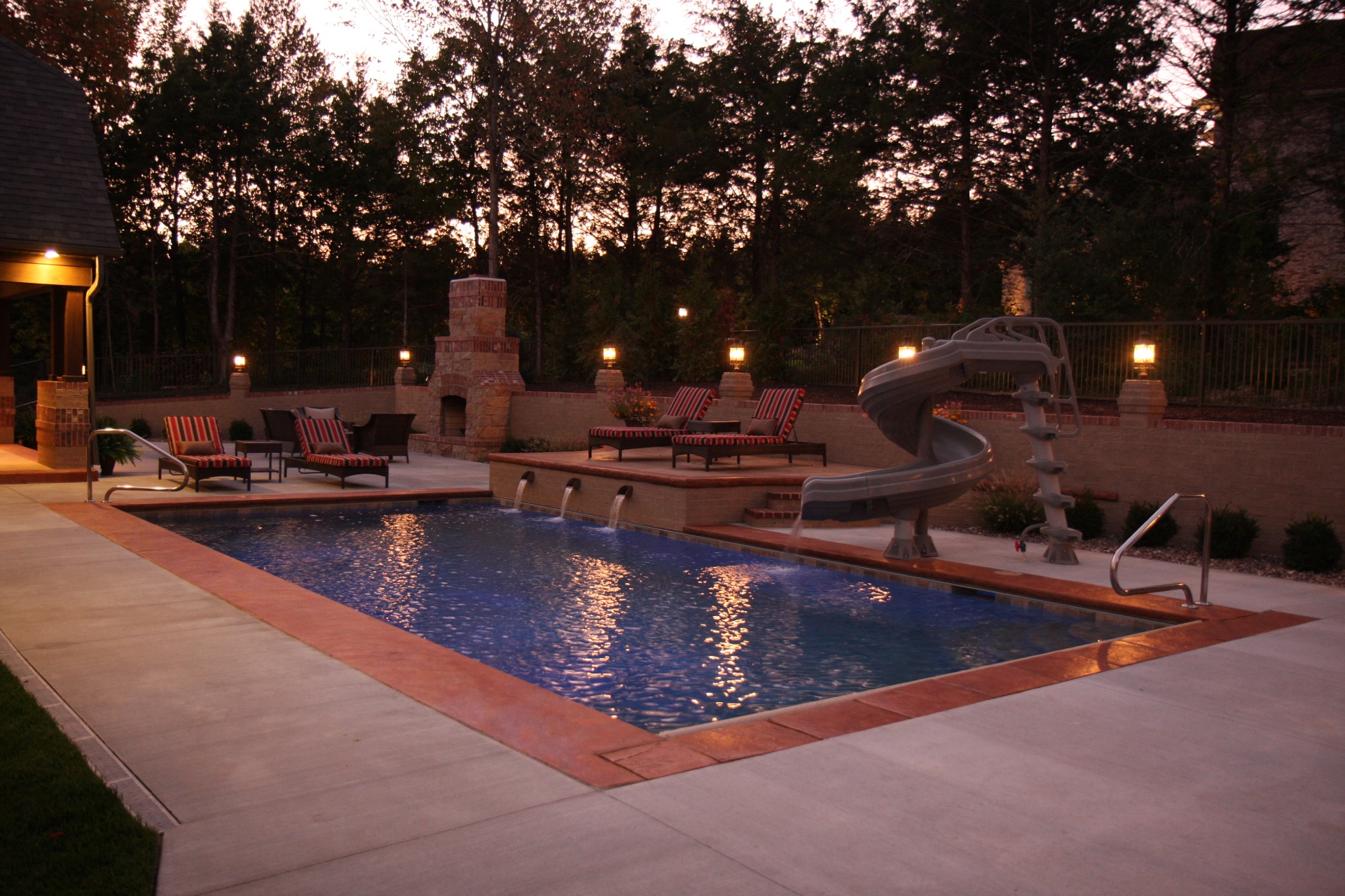  Blunt Traditional Pool Angle Dusk