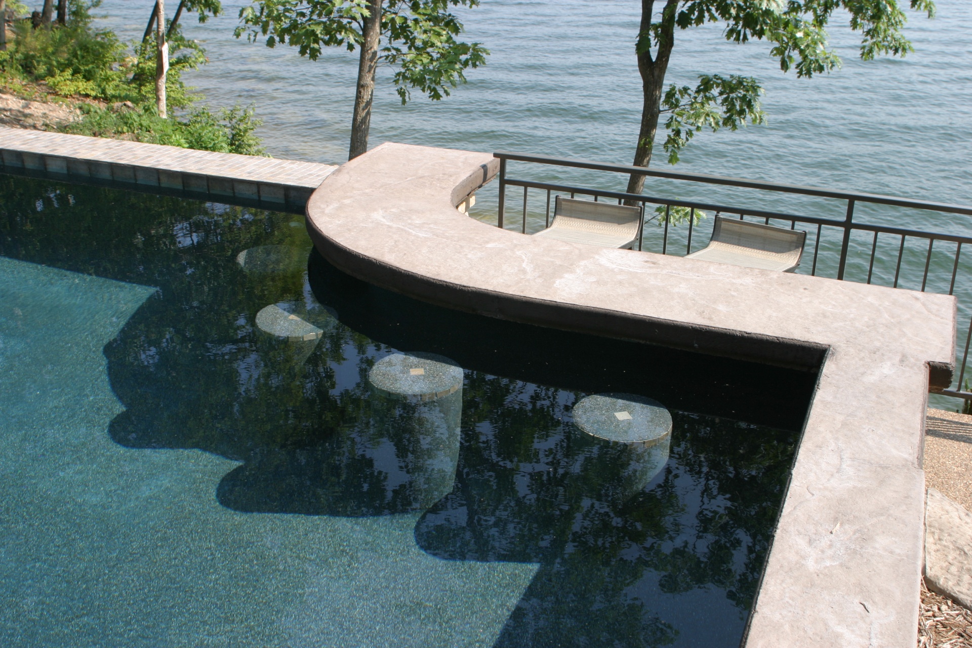 Brown Pool Bar w_ Lake