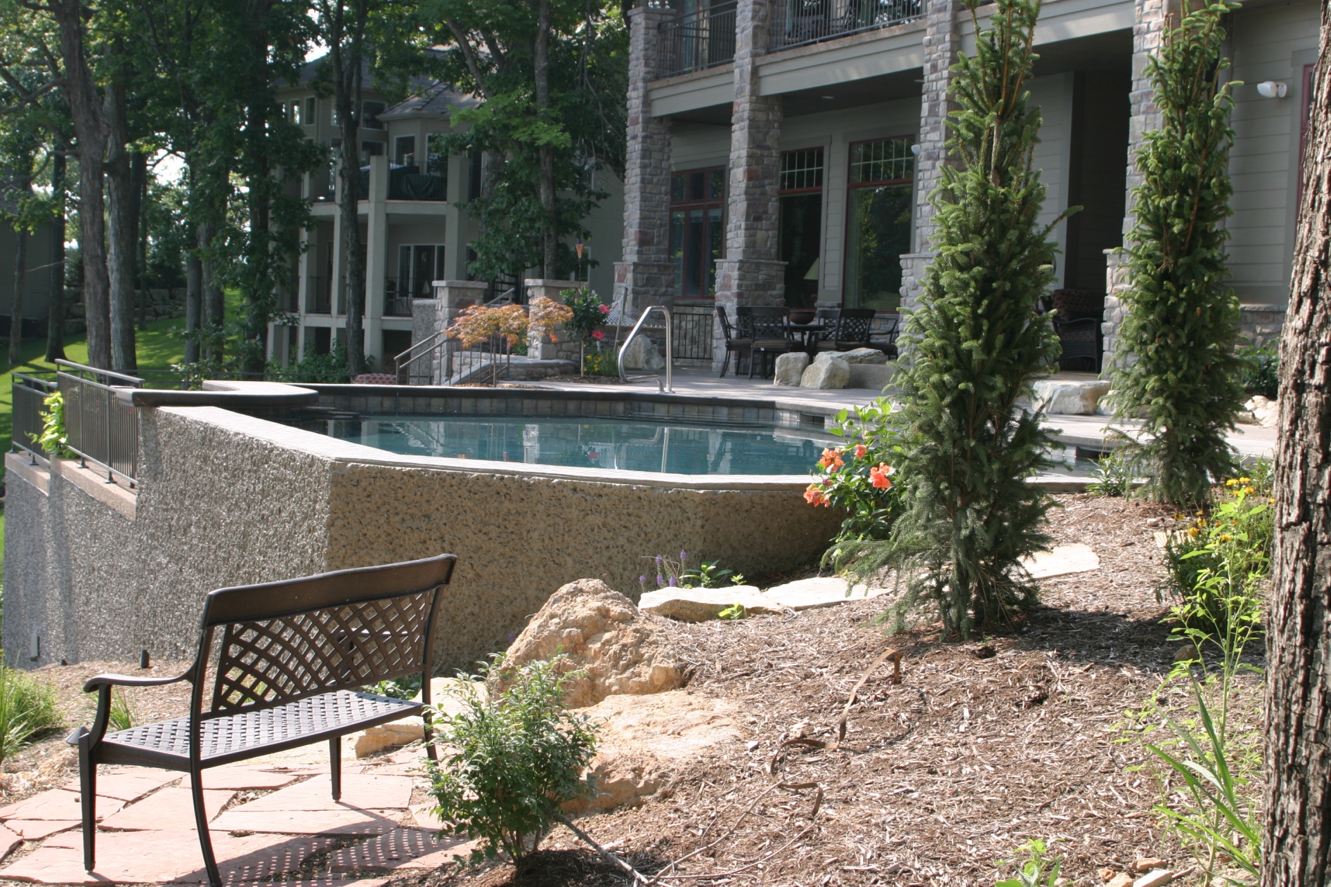 Brown Pool w_ Landscaping