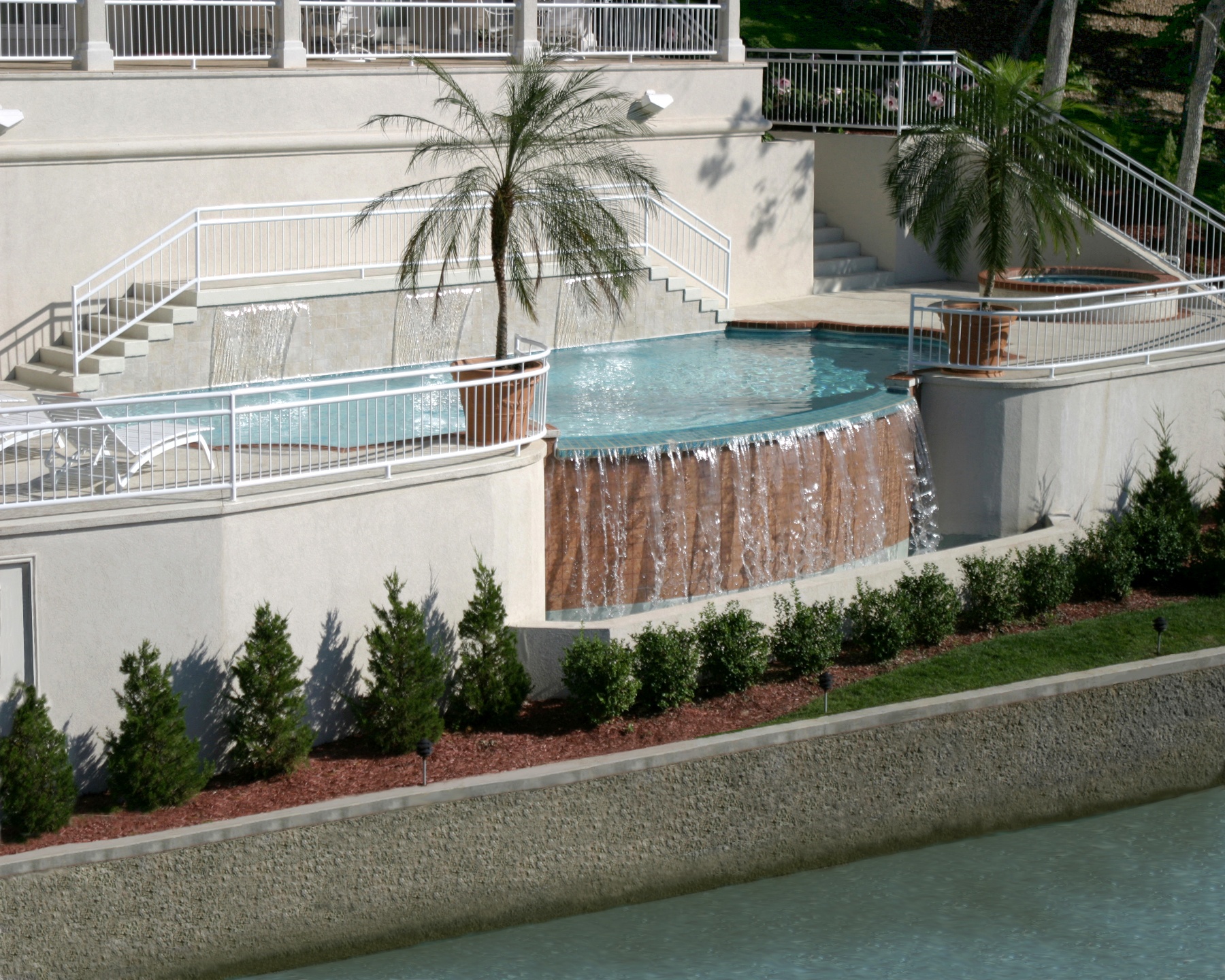 Hughes Pool Water Feature View from Lake