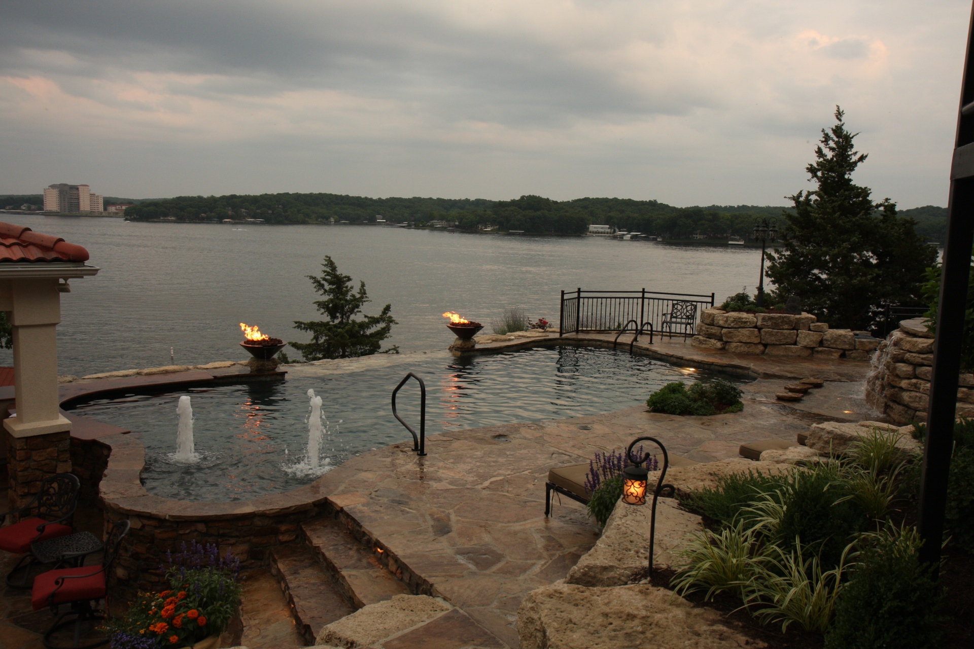 Maschhoff Spa Flame w_ Lake Panoramic